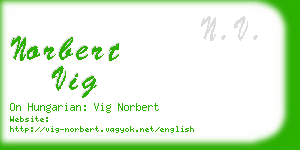 norbert vig business card